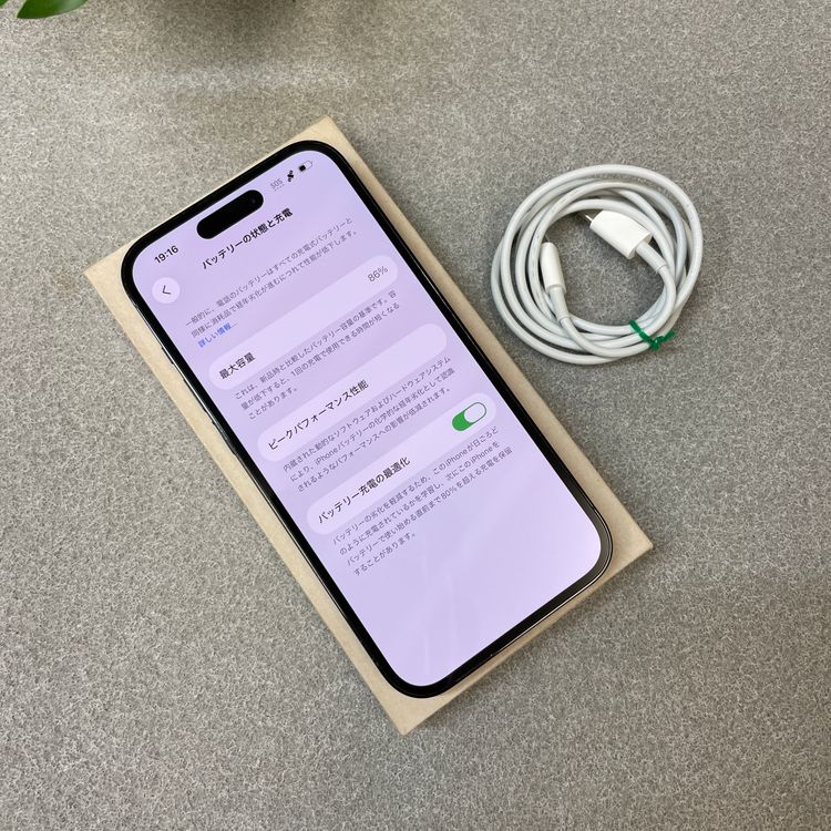 �Хåƥ꡼ 86% iPhone 14Pro 128GB ���ڡ����֥�å� ������SIM�ե꡼