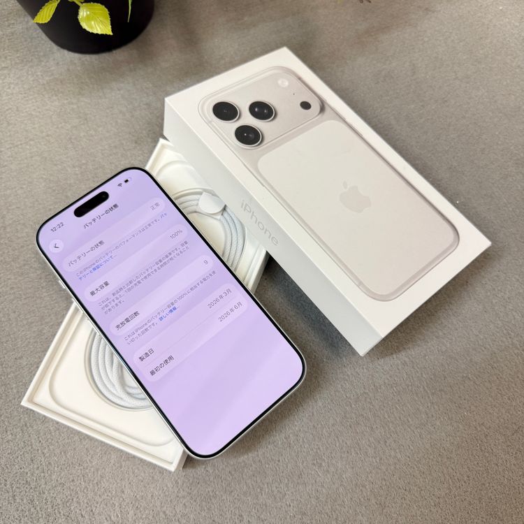 ����Ʊ�� �Хåƥ��100% iPhone 17Pro 256GB ����С������� SIM�ե꡼