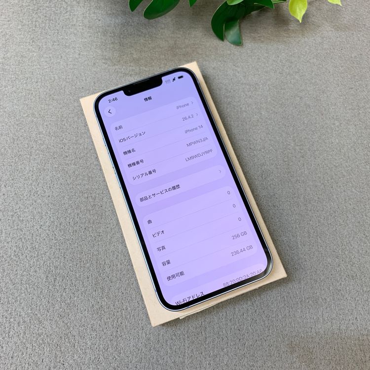iPhone14 �֥롼 256GB ����SIM�ե꡼ ����̵��