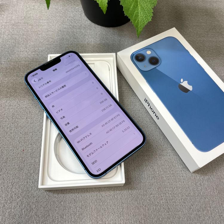 iPhone 13 256GB �֥롼  ����SIM�ե꡼ ����̵��