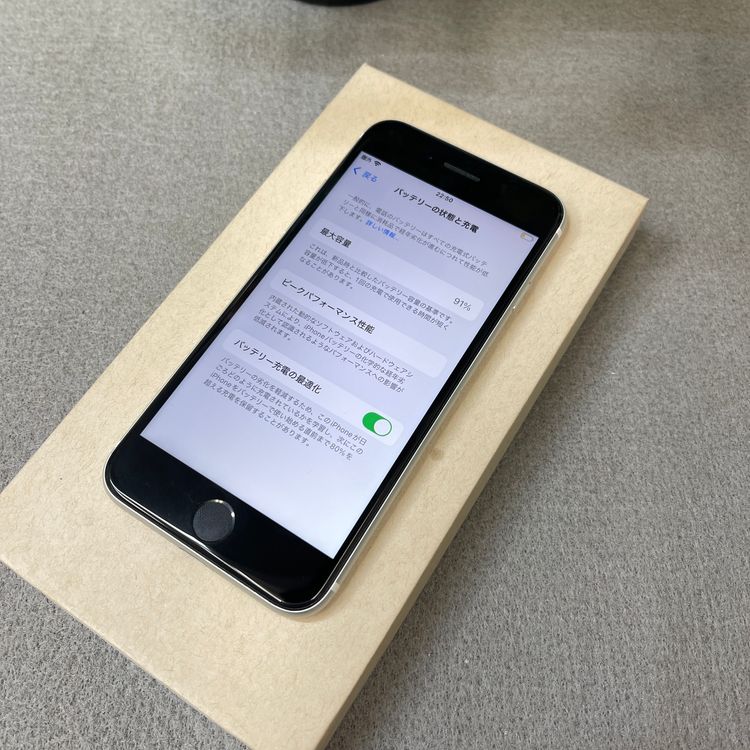 �Хåƥ꡼ 91% iPhone SE2 64GB �ۥ磻�� ������ SIM�ե꡼ 27786