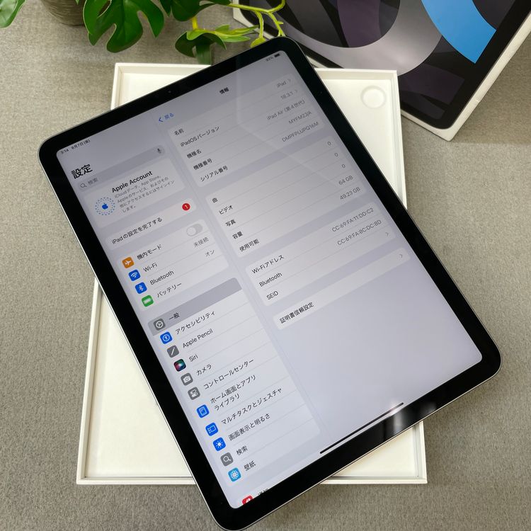 �Хåƥ꡼100�� iPad Air (��4����) 64GB ���ڡ������쥤 Wi-Fi ��ǥ�