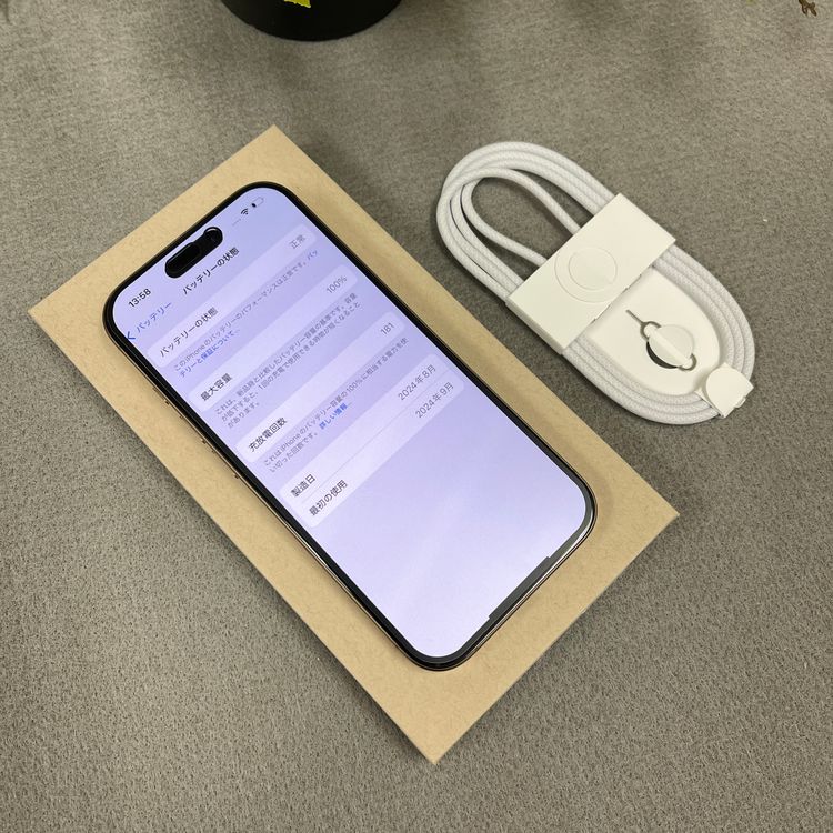 ����Ʊ�� �Хåƥ꡼ 100% iPhone16Pro 256GB �ǥ����� ������ SIM�ե꡼