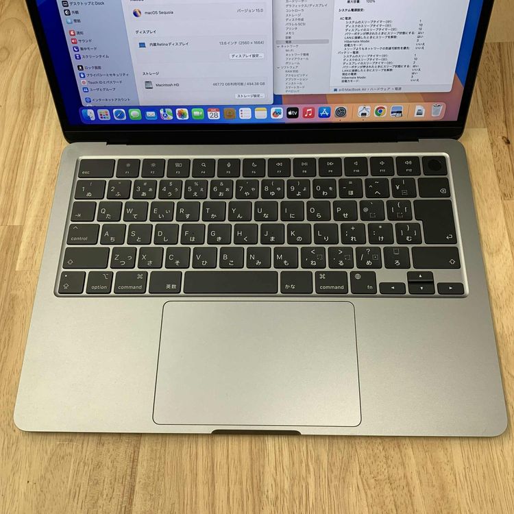 新品同様 MacBook Air 13.6インチ M3 スペースグレー 2024モデル 57JXL