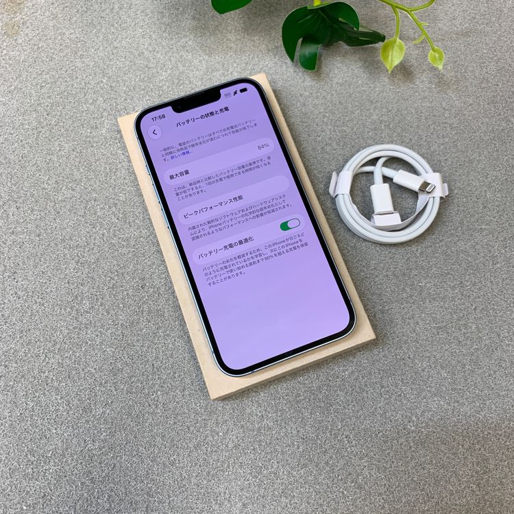 �Хåƥ꡼ 84�� iPhone 14 128GB �֥롼 ������SIM�ե꡼ ����̵��