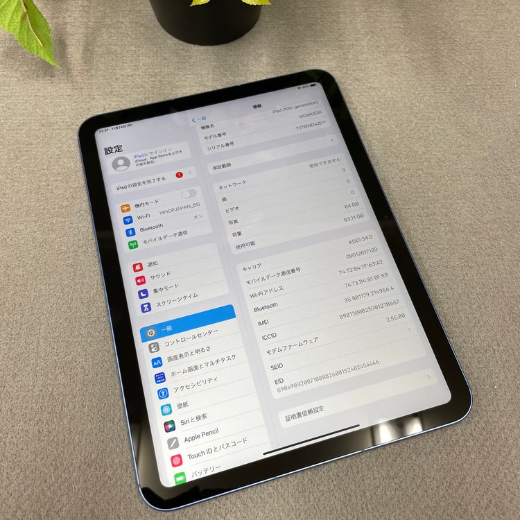 Ʊ iPad(10) 64GB ֥롼 Wi-Fi + Cellularǥ