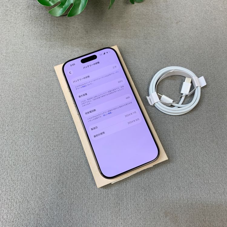 �Хåƥ꡼ 89% iPhone16Pro 512GB �ǥ����� ������ SIM�ե꡼����̵��