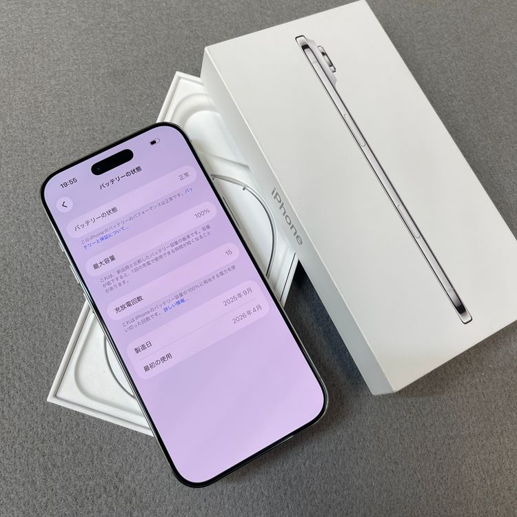 �Хåƥ꡼100% iPhone Air 256GB ���饦�ɥۥ磻�� ������ SIM�ե꡼����̵��