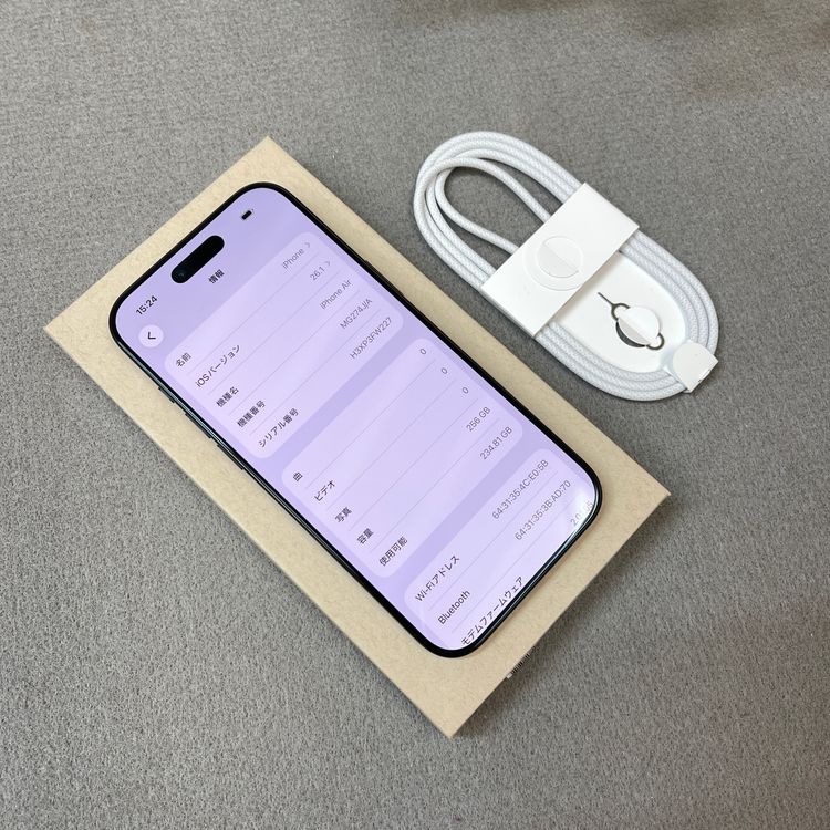 ����Ʊ�� iPhone Air 256GB ���ڡ����֥�å� ������ SIM�ե꡼����̵��