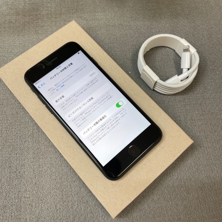 �Хåƥ꡼100% iPhone SE�裳���� 128GB �ߥåɥʥ��� ������SIM�ե꡼����̵��