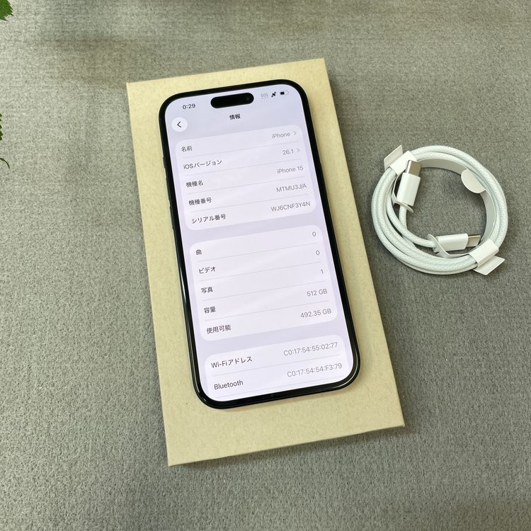 iPhone 15 512GB �֥�å� ������ SIM�ե꡼����̵��