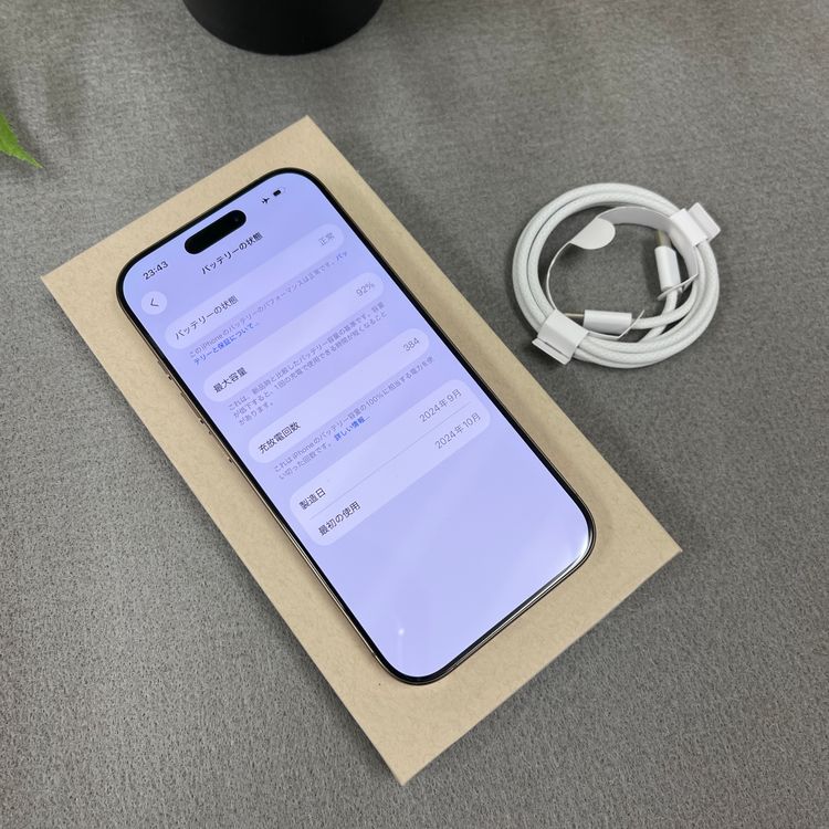 �Хåƥ꡼ 92% iPhone16Pro 256GB �ǥ����� ������ SIM�ե꡼����̵��