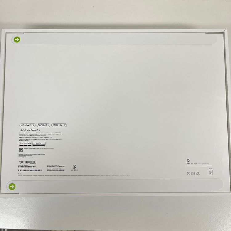 ̤���� MacBook Pro 16����� M5 Max / RAM 36GB / SSD 2TB