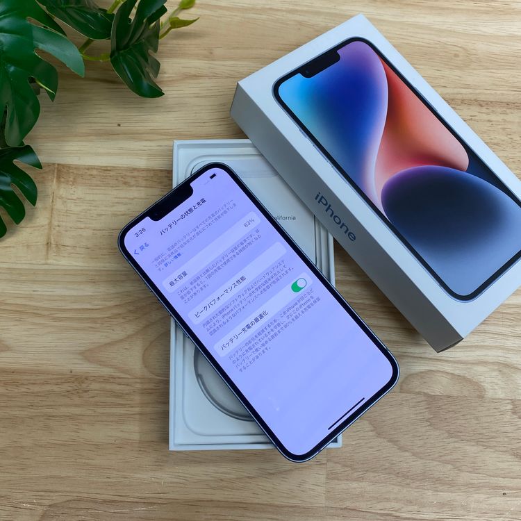 �Хåƥ꡼ 83�� iPhone 14 128GB �֥롼 ������SIM�ե꡼ ����̵��