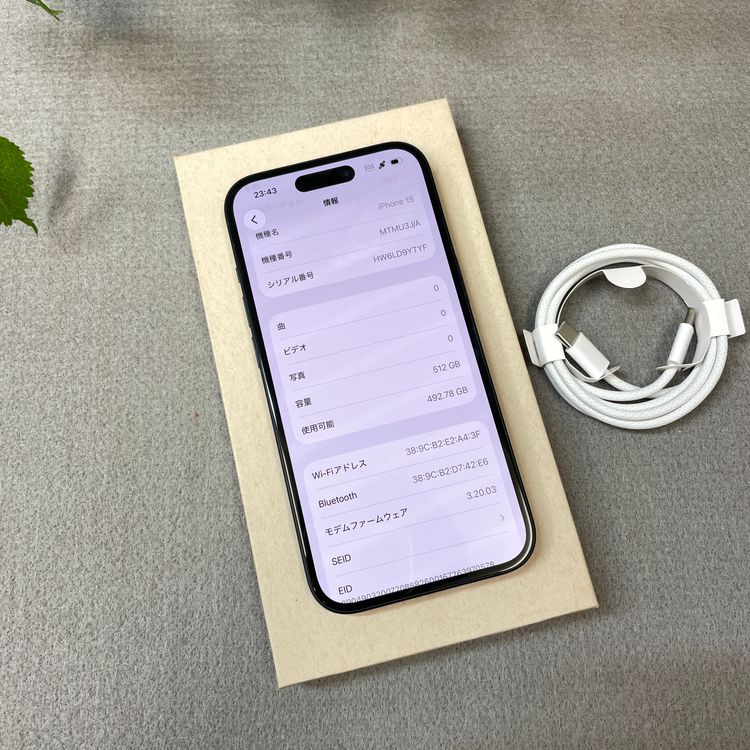 iPhone 15 512GB �֥�å� ������ SIM�ե꡼����̵��