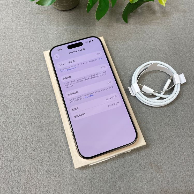 �Хåƥ꡼ 87�� iPhone16Pro 512GB �ǥ����� ������ SIM�ե꡼ ����̵��
