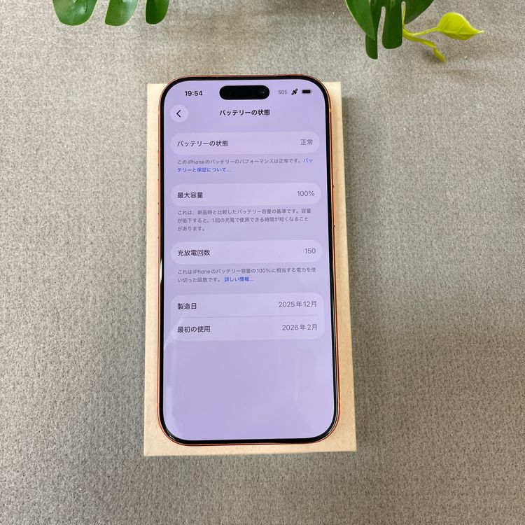 �Хåƥ꡼ 100% iPhone 17Pro 256GB �����ߥå������ SIM�ե꡼