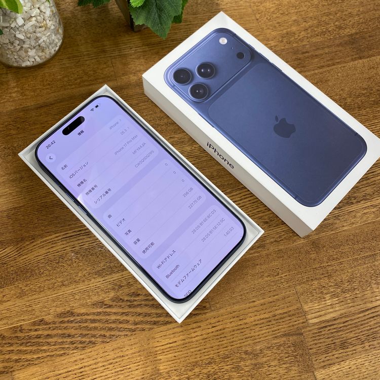 ����Ʊ�� iPhone 17ProMax 256GB �ǥ����ץ֥롼 ������ SIM�ե꡼ ����̵��