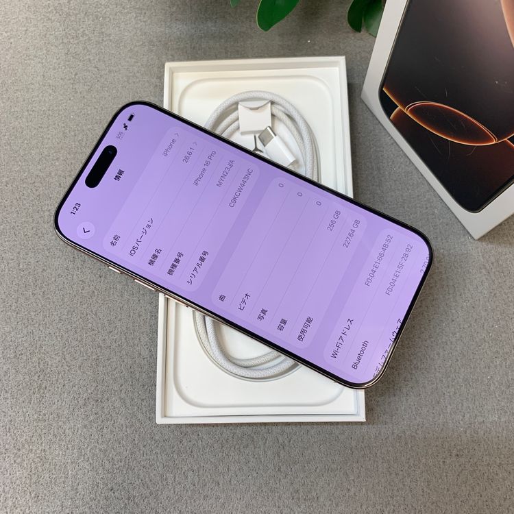 �Хåƥ꡼91% iPhone16 Pro 256GB �ǥ����� ������ SIM�ե꡼