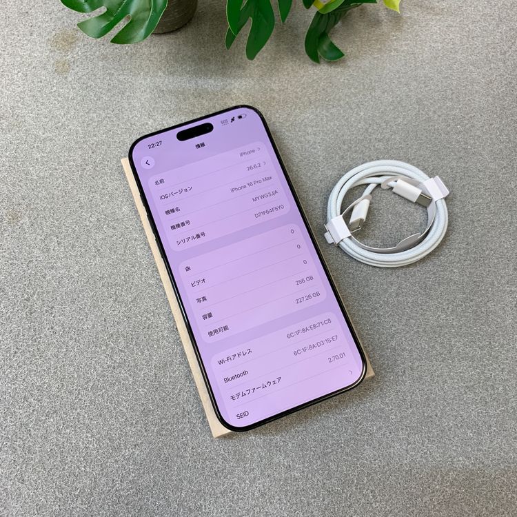 �Хåƥ꡼ 88% 16ProMax 256GB �֥�å� ������SIM�ե꡼����̵��