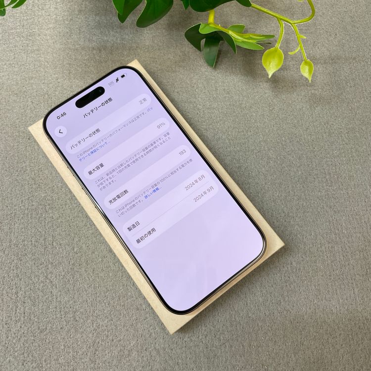 �Хåƥ꡼91% iPhone 16Pro 256GB �ǥ����� ������ SIM�ե꡼����̵��