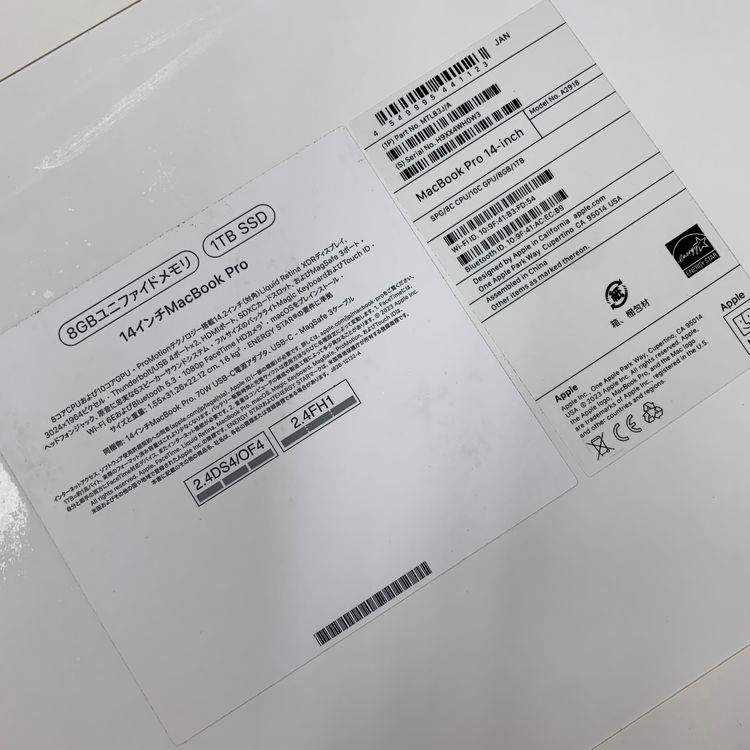 ����,̤����MacBook Pro 14����� M3���åץ��ڡ������졼1TB ����̵�� WH0W3