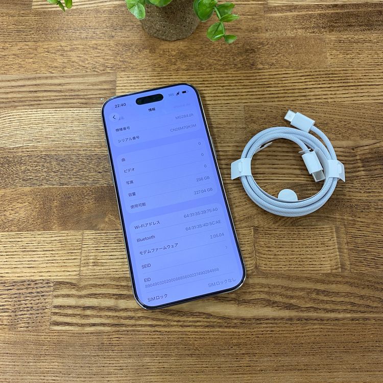 �Хåƥ꡼100% iPhone Air 256GB �ۥ磻�� ������SIM�ե꡼ ����̵��