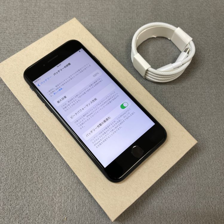 �Хåƥ꡼100% iPhone SE�裳���� 64GB �ߥåɥʥ��� ������SIM�ե꡼����̵��