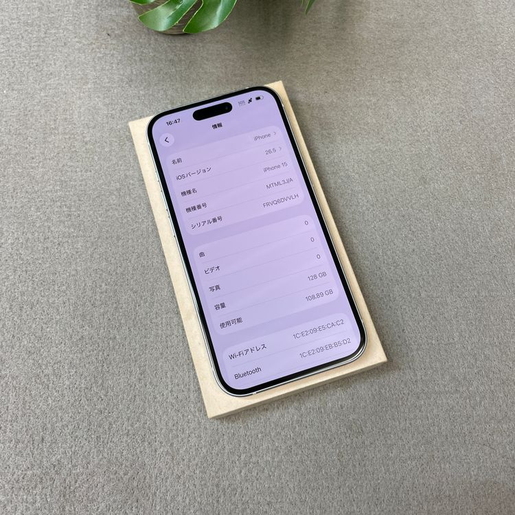 �Хåƥ꡼ 100% iPhone15 128GB �֥롼   ������ SIM�ե꡼ ����̵��