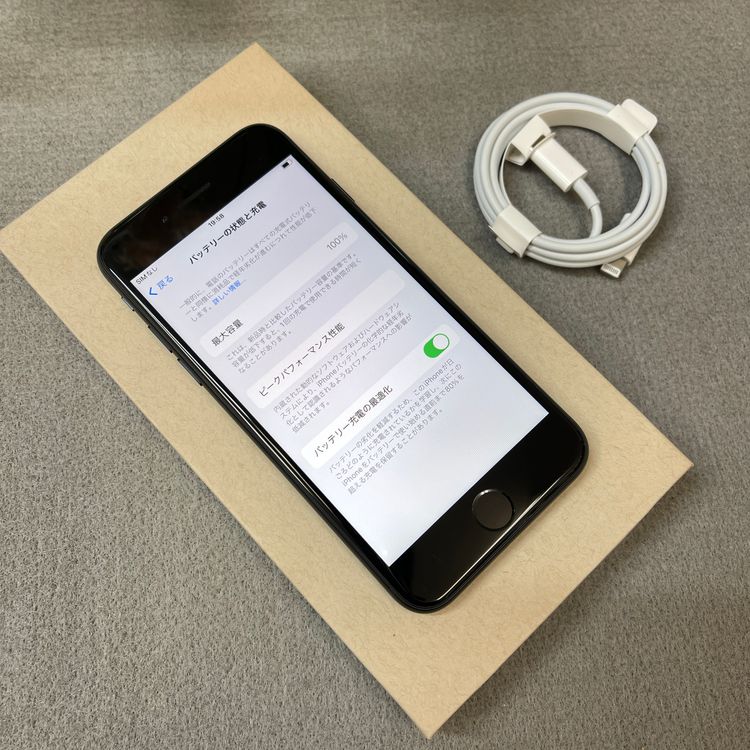 �Хåƥ꡼100% iPhone SE�裳���� 64GB �ߥåɥʥ��� ������ SIM�ե꡼