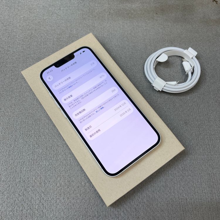 �Хåƥ꡼97% iPhone 16e 128GB �ۥ磻�� Apple��SIM�ե꡼