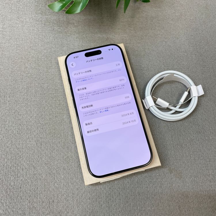 �Хåƥ꡼ 90�� iPhone16Pro 512GB �֥�å� ������ SIM�ե꡼ ����̵��