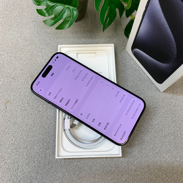 �Хåƥ꡼ 92�� iPhone 15Pro 256GB �֥롼 ������ SIM�ե꡼����̵��