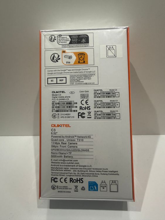 ���ʡ�̤���� OUKITEL Gold C3 �������Х��� SIM�ե꡼ 12GB+64GB