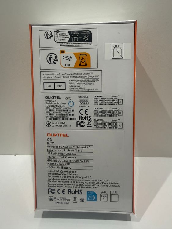 ���ʡ�̤���� OUKITEL C3 �������Х��� SIM�ե꡼ 12GB+64GB