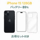 iPhone 15 SIM�ե꡼ Black 128GB �Хåƥ꡼90% ���A �������å��դ�
