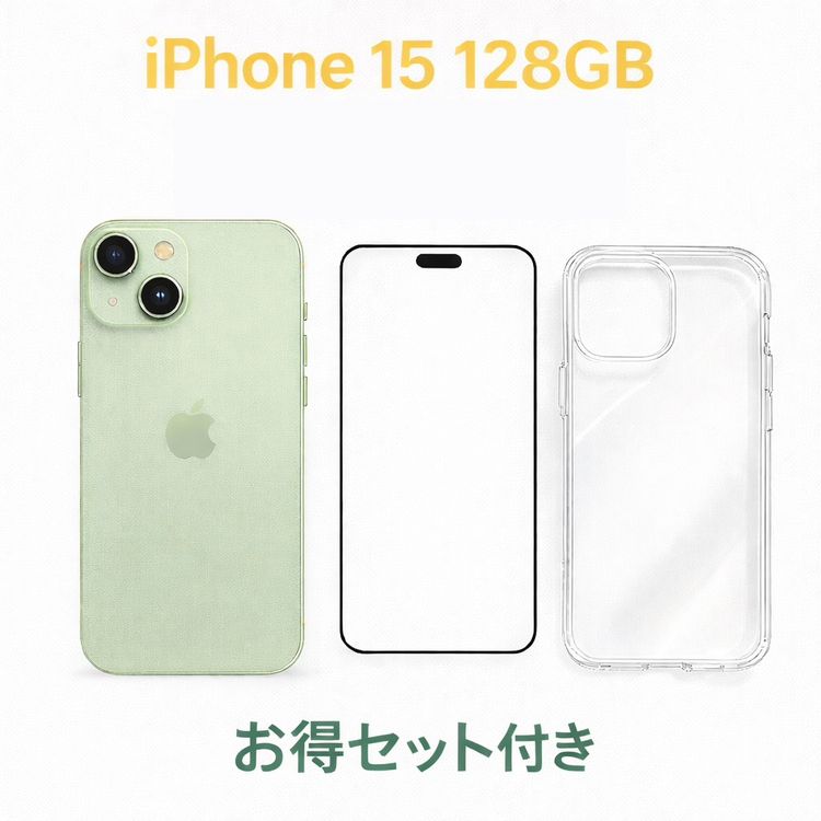 iPhone 15 DOCOMO SIM���å�����Ѥ� Green 128GB �Хåƥ꡼88%
