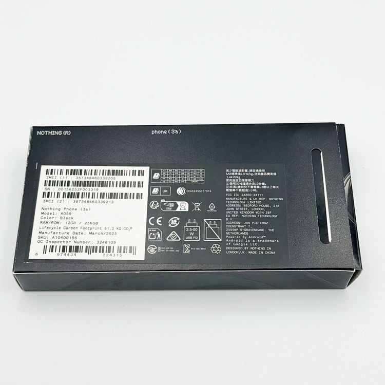 Nothing Phone 3a 256GB��A059���֥�å�����ŷ��Х�����