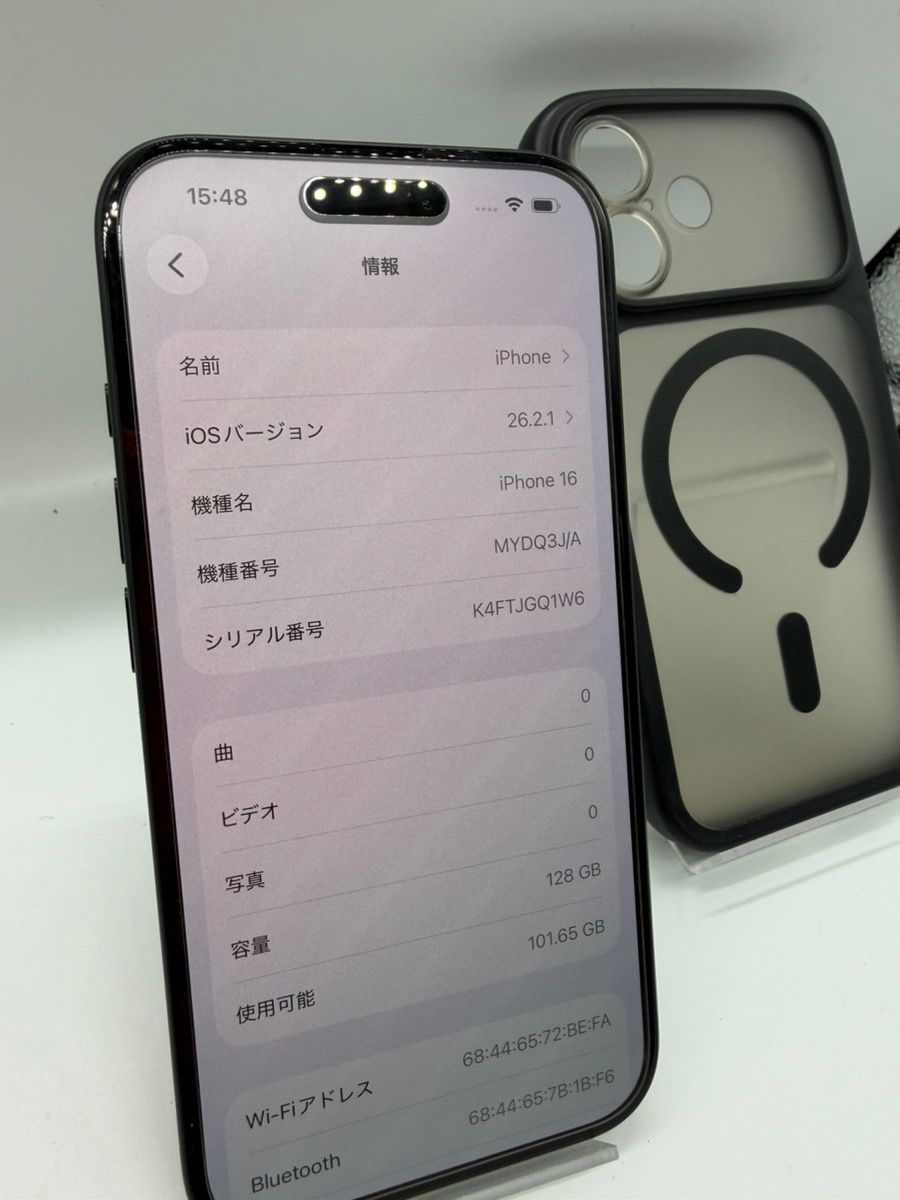 ムスビー｜☆極美品☆ iPhone16 128GB ブラック バッテリー100