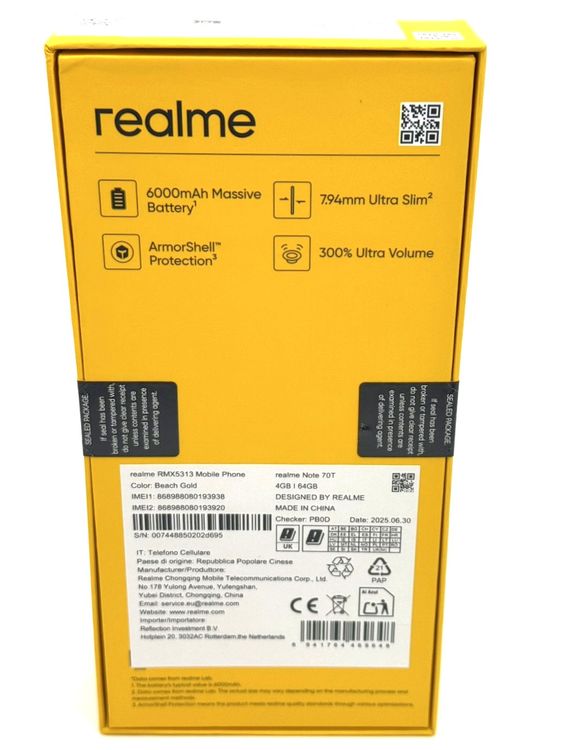 realme Note 70T 4GB/64GB ӡ  SIMե꡼
