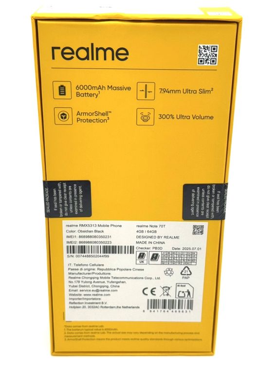 realme Note 70T 4GB/64GB ӥꥢ֥å  SIMե꡼