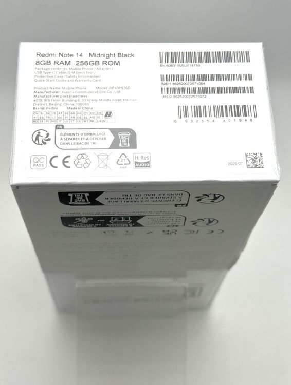 Redmi Note 14 4G 8GB/256GB ߥåɥʥȥ֥å  SIMե꡼