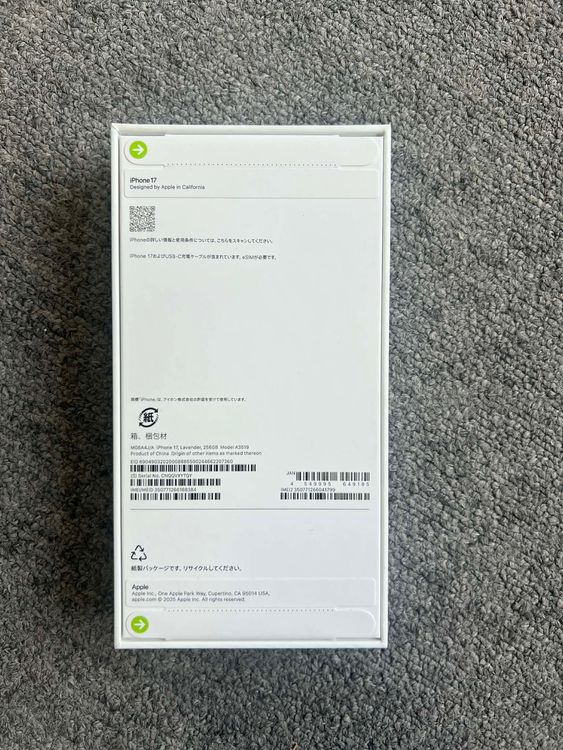 ���ʡ�̤���� iPhone17 256GB ��٥���� ����SIM�ե꡼