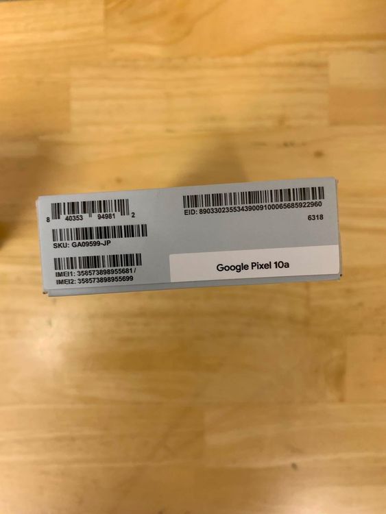 ���ʡ�̤���� Pixel 10a 128GB Fog ����SIM�ե꡼