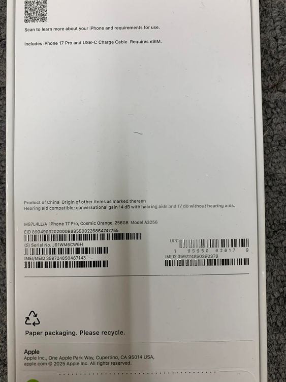 ʡ̤  iPhone17 Pro 256GB Cosmic Orange 