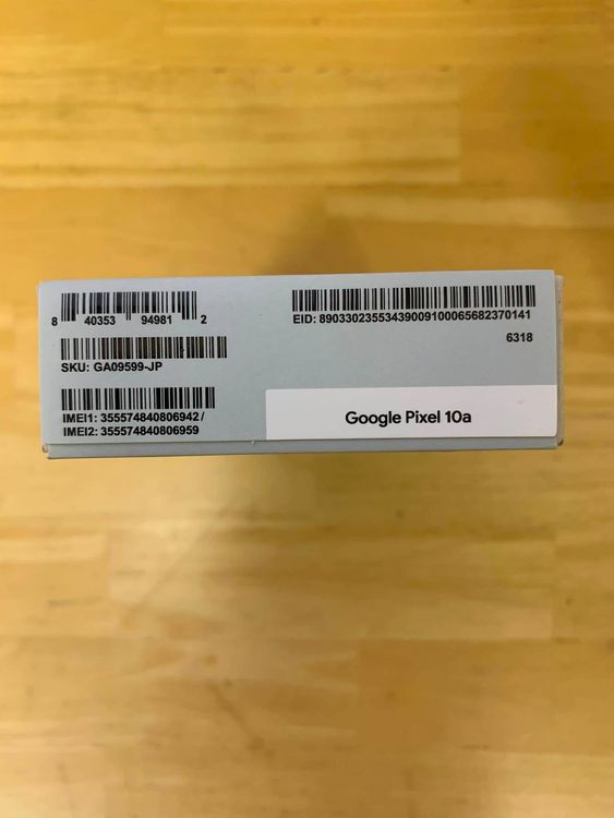 ���ʡ�̤���� Pixel 10a 128GB Fog ����SIM�ե꡼