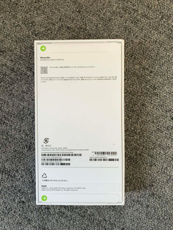 ���ʡ�̤���� iPhone 16e �֥�å� 128GB