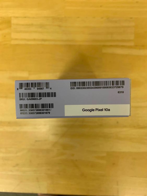 ���ʡ�̤���� Pixel 10a 128GB  ��٥����������SIM�ե꡼