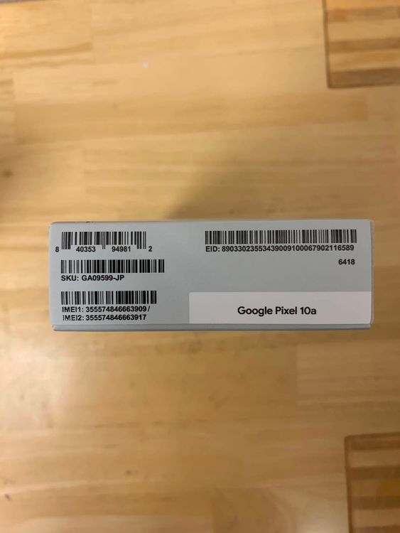 ���ʡ�̤���� Pixel 10a 128GB Fog ����SIM�ե꡼