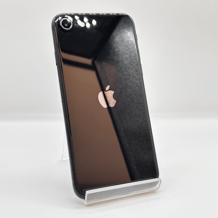 �ڽ���Ź�����ѡ�iPhoneSE(��2����) 128GB �֥�å� SIM����� �Хåƥ꡼100%